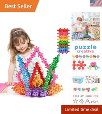 200-Piece Interlocking Building Blocks - Safe STEM Educational Toy for Ages 3 