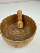 Antique Primitive Wooden~Wood Mortar & Pestle~Country~Cottage Core**READ**