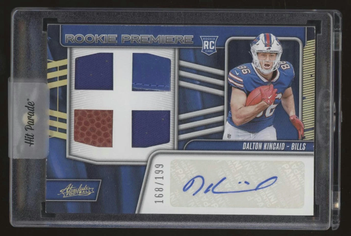 Dalton Kincaid Panini Absolute Rookie Premiere Materials Autographs Quad #RPMADC Base
