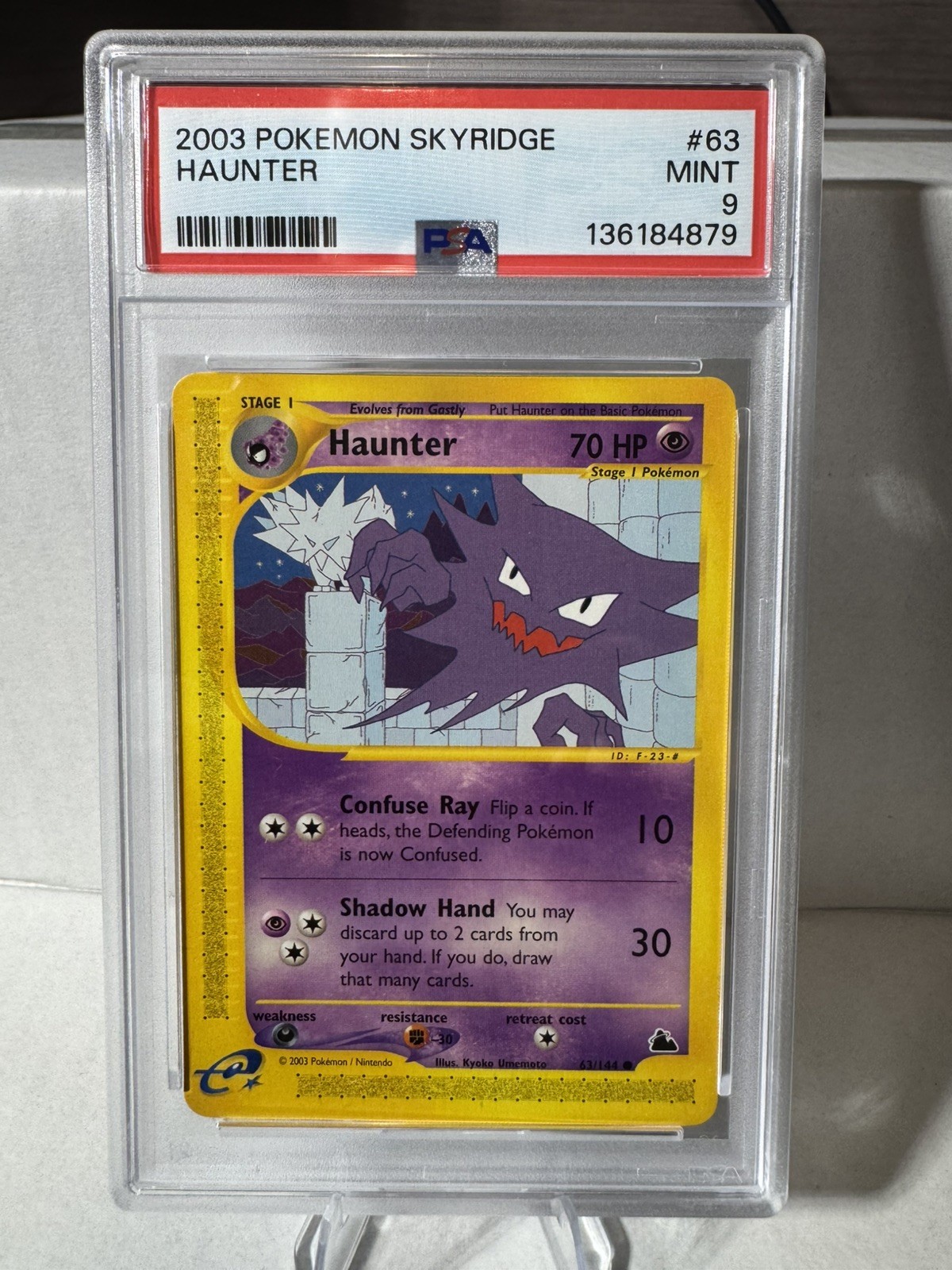 2003 Pokemon Skyridge Haunter 63/144 PSA 9 Mint