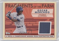 2019 Topps Pro Debut Fragments of the Farm Relics Red 3/10 Oscar Mercado 1j8