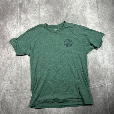 Billabong Maui Graphic Tee Mens L Green Heather Short Sleeve Summer Surf Beach
