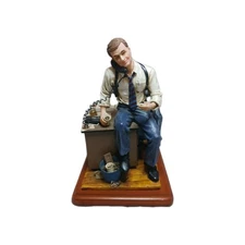 Blue Hats of Bravery By Vanmark Rare Collectible Police Department Figurine 