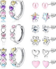 Hypoallergenic Earrings for Girls Women Surgical Stainless Steel Earrings Set fo