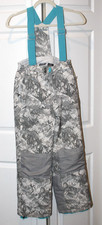 32 DEGREES UNISEX SNOW PANTS CAMO W/REMOVABLE SUSPENDERS SZ L 14/16