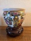 CHINESE PORCELAIN PLANTER FLOWER POT-small Jardiniere Antique Famille Rose — photo 3