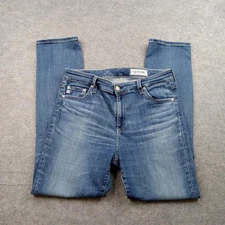 AG Adriano Goldschmied Jeans Womens 31R Blue Mari High Rise Straight Stretch