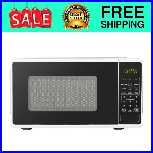 Mainstays 0.7 Cu ft Countertop Microwave Oven, 700 Watts, White