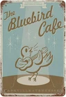 Retro Vintage Big City Travel Bluebird Cafe Tin Metal Signs Home Décor 8x12 Retr