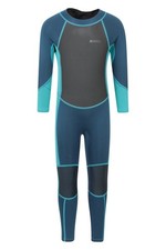 Mountain Warehouse Kids Full 2mm Wetsuit size 5/6 in teal color NWT