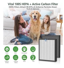 Vital 100S H13 True HEPA Replacement Filter For LEVOIT Vital 100S Air Purifier