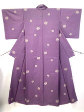 Komon Casual Patterned Everyday Stylish Kimono Japanese Synthetic Chirimen