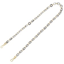 47 Inch Acrylic Chain Purse Strap Replacement Luxury Handbag Strap, White Black