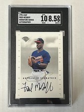 FRED MCGRIFF 1996 Leaf Authentic Signature Series  Auto HOF BRAVES SGC /1500
