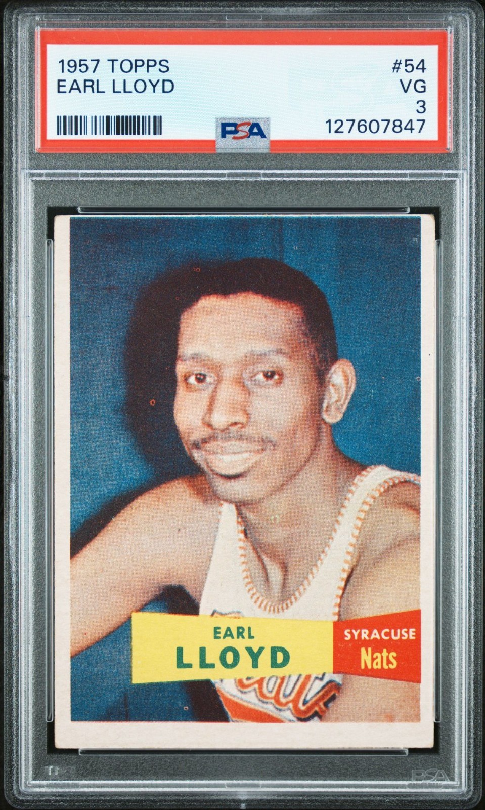 1957 Topps #54 Earl Lloyd - PSA 3 VG Syracuse Nats 76ers HOF Rookie RC