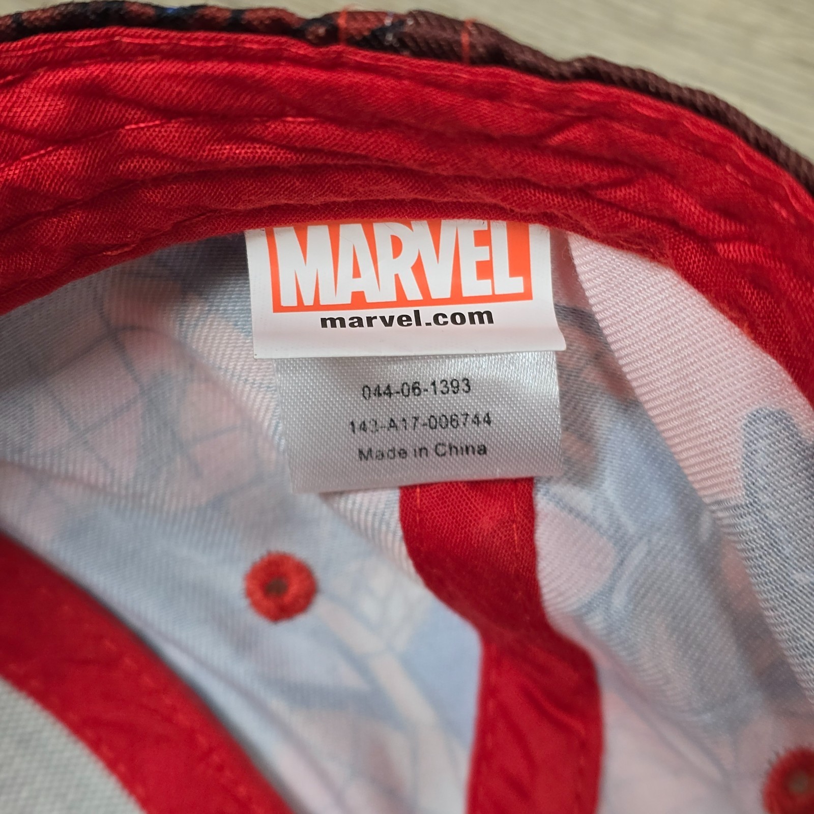 Marvel Spiderman Hat Adjustable Snapback AOP Red … - image 11