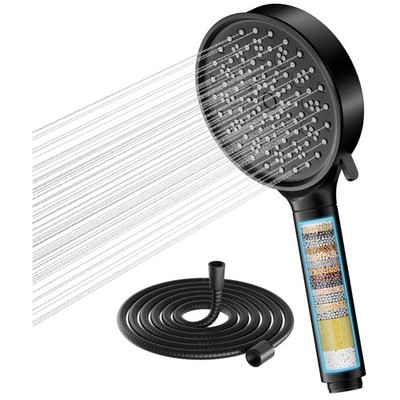 Duschkopf Hochdruck Dusche Filter 6 Strahlarten Wassersparend Schlauch
