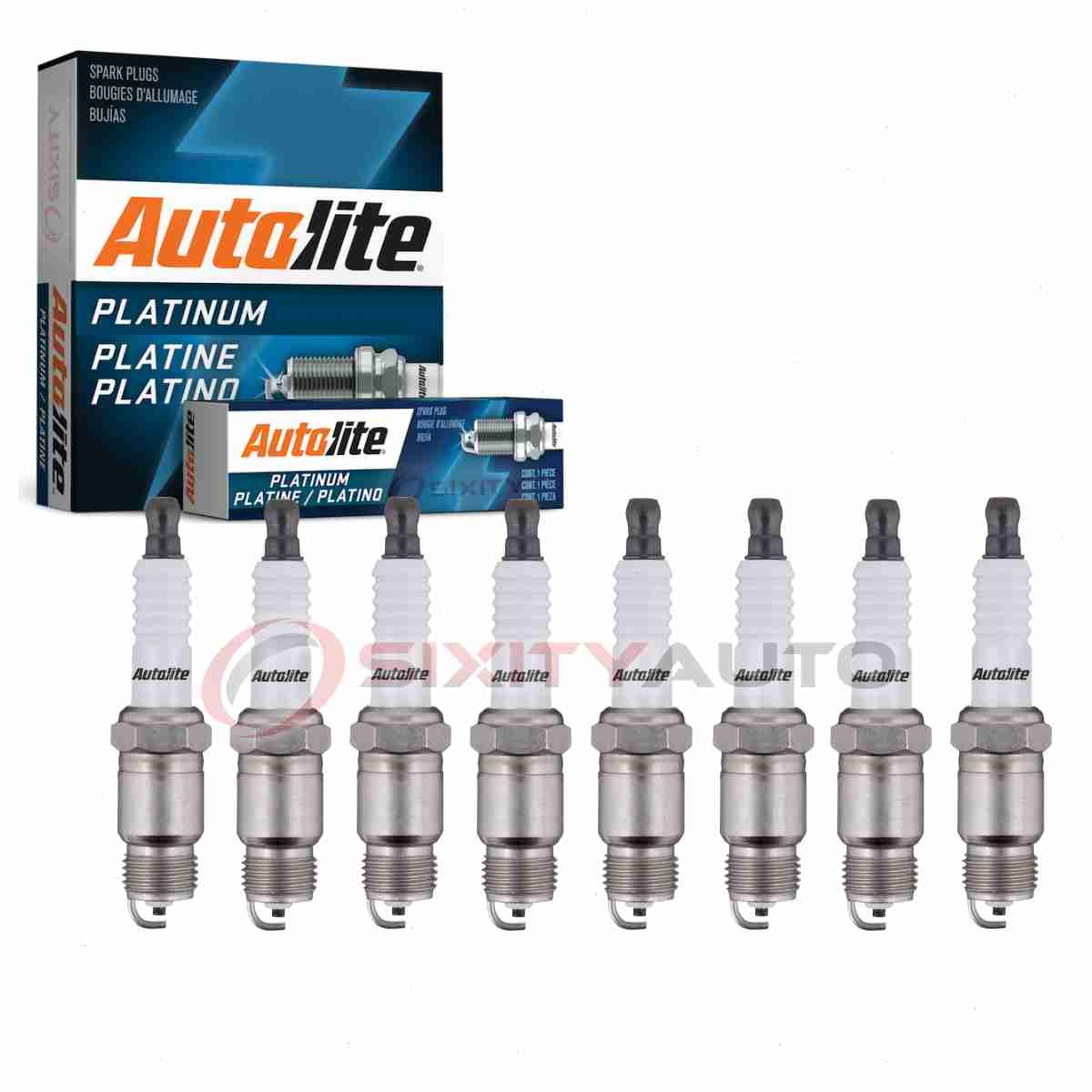 8 pc Autolite Platinum Spark Plugs for 1970 Pontiac Laurentian 7.4L V8 kp
