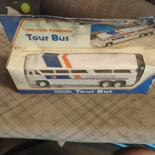 Vintage Scale Model Motor Coach Friction Powered Tour Bus