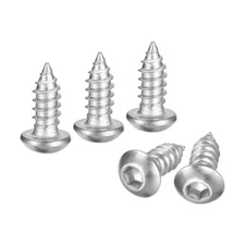 Hex Socket Self Tapping Screws, M6 x 16mm 304 Stainless Steel Wood Screw 200pcs