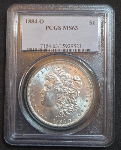 1884-O Morgan Silver Dollar $1 PCGS MS63 – Brilliant Uncirculated BU - US Silver
