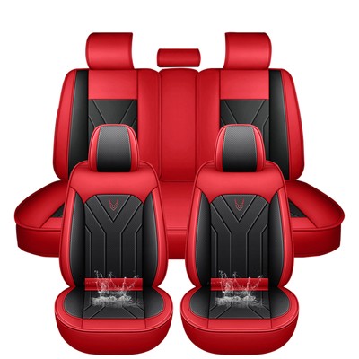 For Dodge Car Seat Covers Full Protection PU Leather Set Wear-Resistant Durable