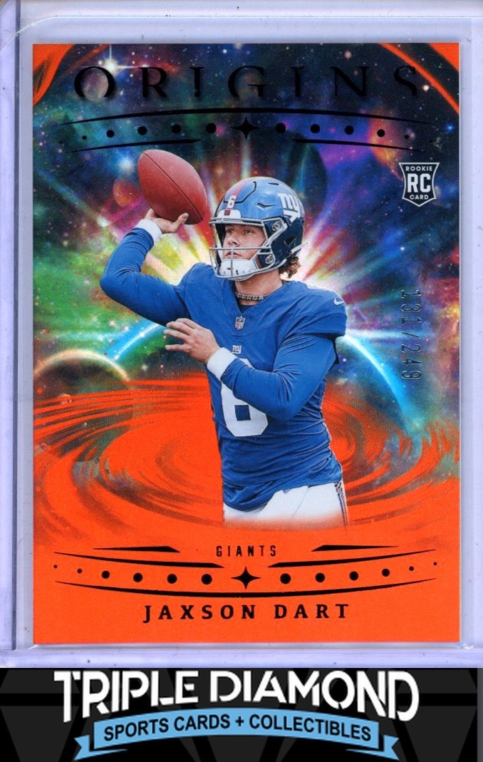 2025 Panini Origins Jaxson Dart Rookie RC Orange #131/249 NY