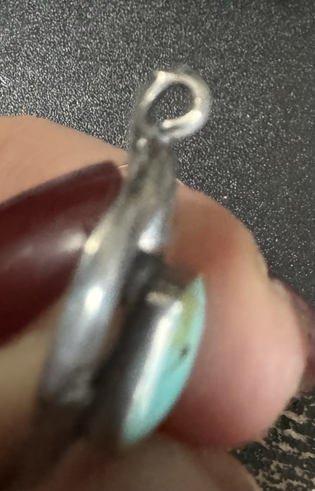 925 Sterling Silver Small Native Signed Turquoise… - image 13