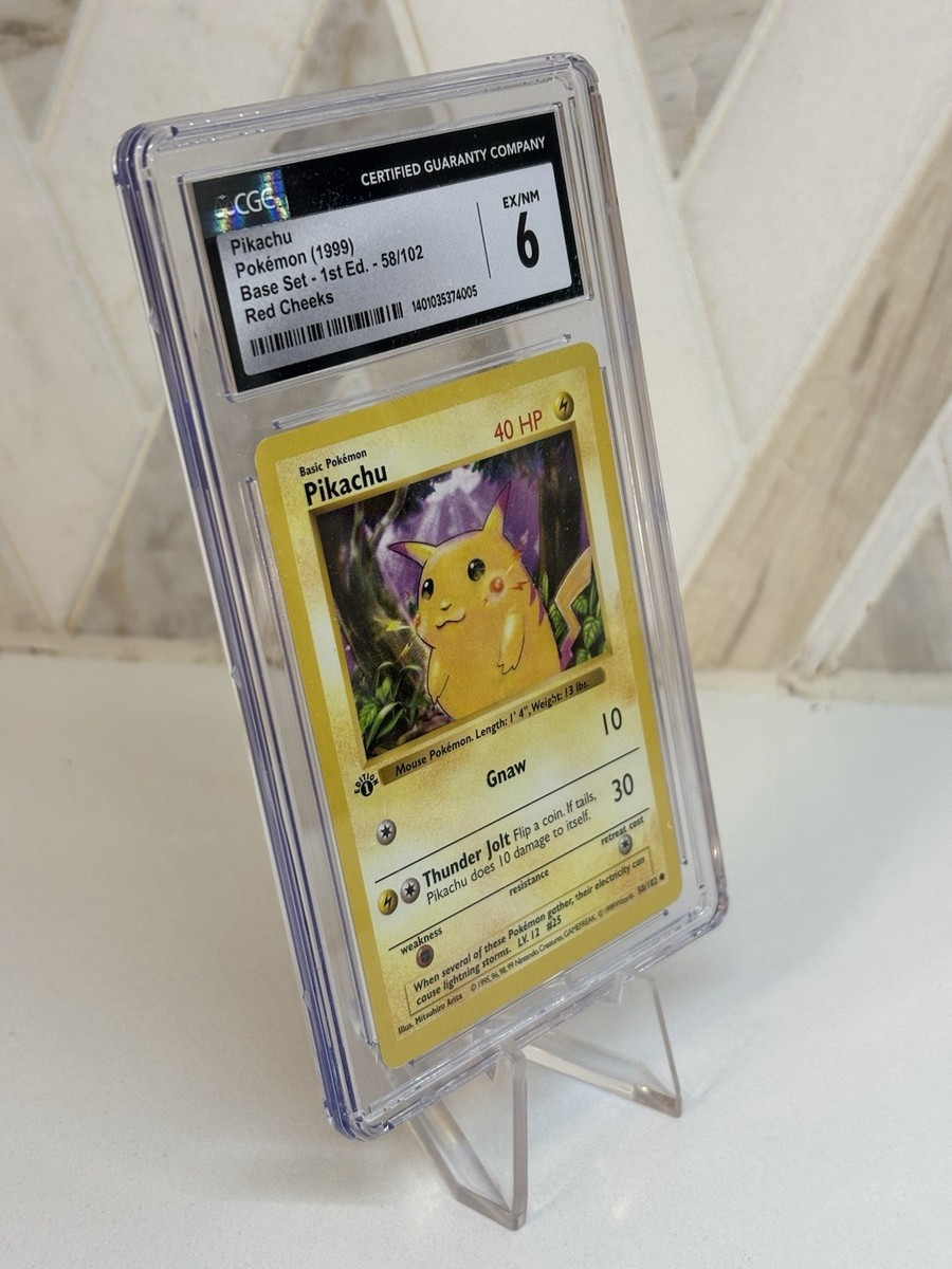 Pikachu (Red Cheeks) 058/102 Base Set (Shadowless) Regular