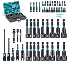LIBRATON 54PCS Magnetic Nut Driver Set, Metric/SAE Impact Drill Bit Kit