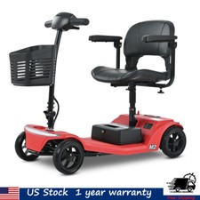 Mobility Scooter Portable Electric Wheelchair 4 Wheels Foldable E-Scooter 20Mile