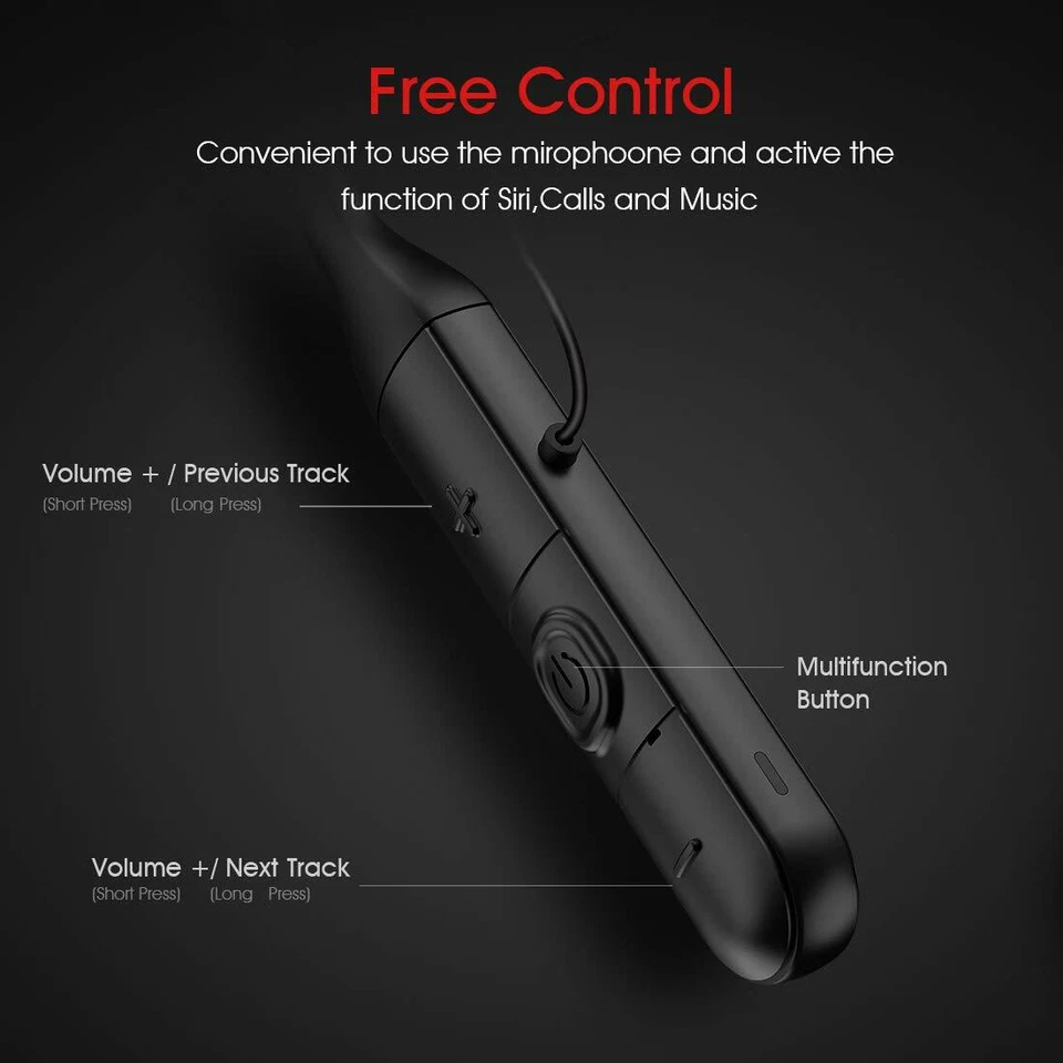 Беспроводные Bluetooth спортивные спортивные спортивные наушники наушники наушники гарнитура с микрофоном бас - Изображение 4 из 4