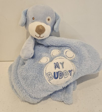2012 BABY GEAR BG My Buddy DOG Blue Security Blanket Lovey Lovie Plush 15"x15"