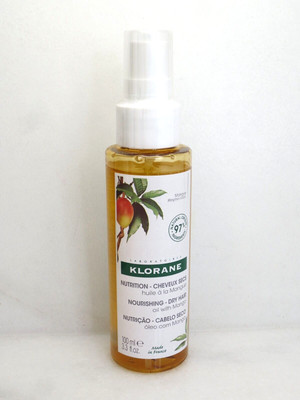 KLORANE NOURISHING DRY HAIR OIL WITH MANGO 3.3 OZ NWOB