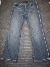 Carbon Black Jeans Men's Size 34 Skater Urban Streetwear Denim Blue Zip Fly