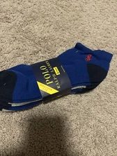 Polo Ralph Lauren Men's Athletic 4-Pair Low Cut Socks  Blues/Gray