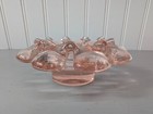 Kosta Boda Krinolin Vintage Art Glass Crystal Bowl Ashtray Candleholder Pink 4"