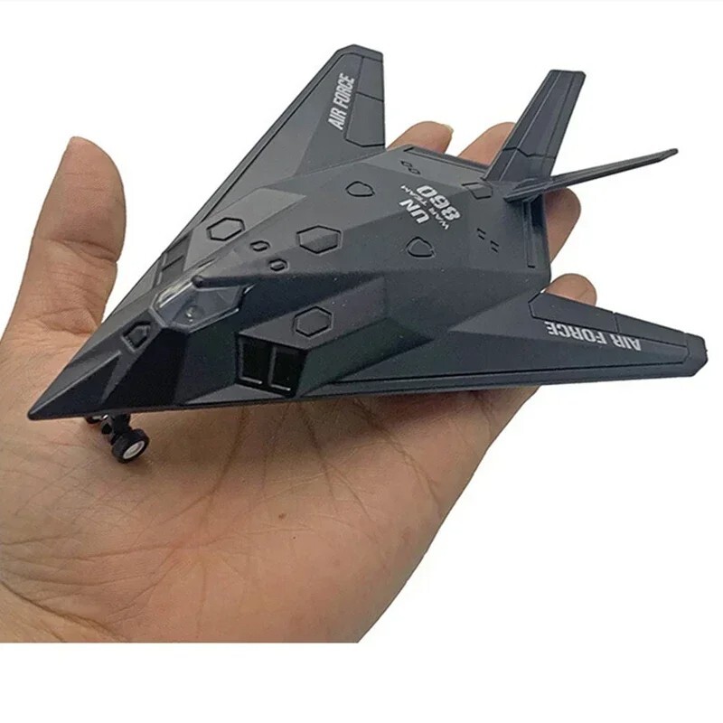 Model Toy Stealth Night Fighter Diecast Metal Toy Pull Back for Kids Gift