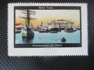 (13510) Reklamemarke - Triest - Staatsbahnhof mit Hafen