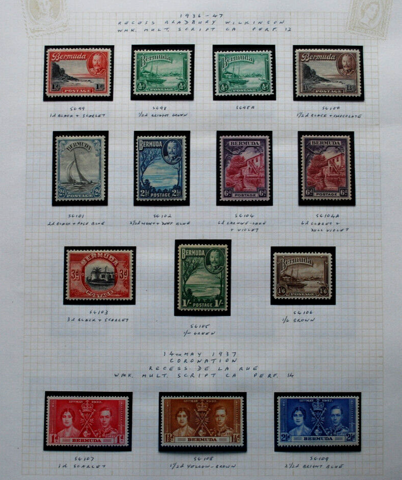 Bermuda Stamp Collection 1865 to 1970 All Mint Stamps eBay