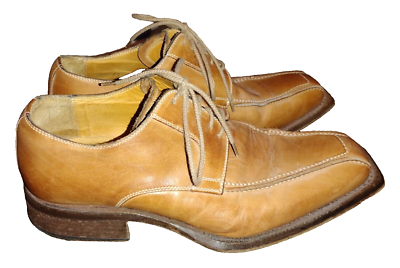 Leonardo Firenze Italian Handmade Tan Leather Shoes Men display picture 1