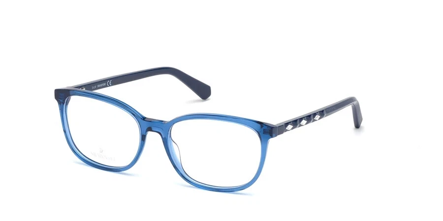 Swarovski SK5300 090 Crystal Blue Women Plastic Eyeglasses Frame 54 16 140 5300