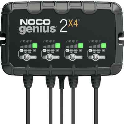 NOCO GENIUS 2X4  6V/12V 4-Bank 8-Amp Smart Charger
