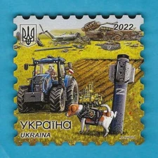 UKRAINE "PATRON ROCKET" RESCUE SERVICES MASCOT DOG MAGNET - BX2