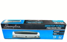 Swingline Desktop Hole Punch Hole Puncher Precision Pro Adjustable 2-3 Holes ...
