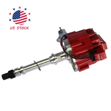 New Red Cap HEI Distributor w/ 65K Coil  For GM Chevy Small Block Big Block