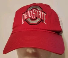 Ohio State Buckeyes Hat Fan1 Adjustable Red Cap Hook N Loop 