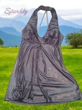 *0240 Guess Shimmer Halter Blouse Women XS