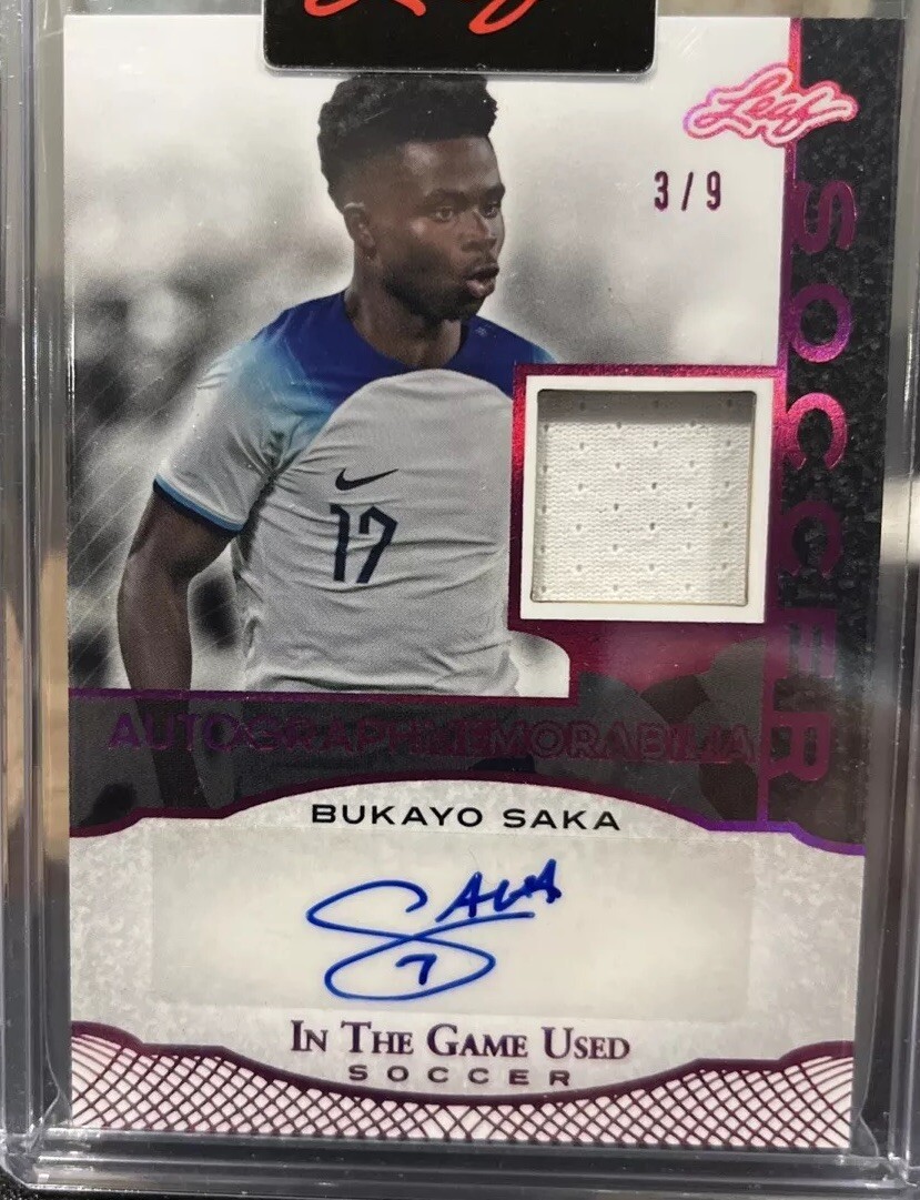Bukayo Saka Match Worn Autograph In The Game Used 2024 Leaf