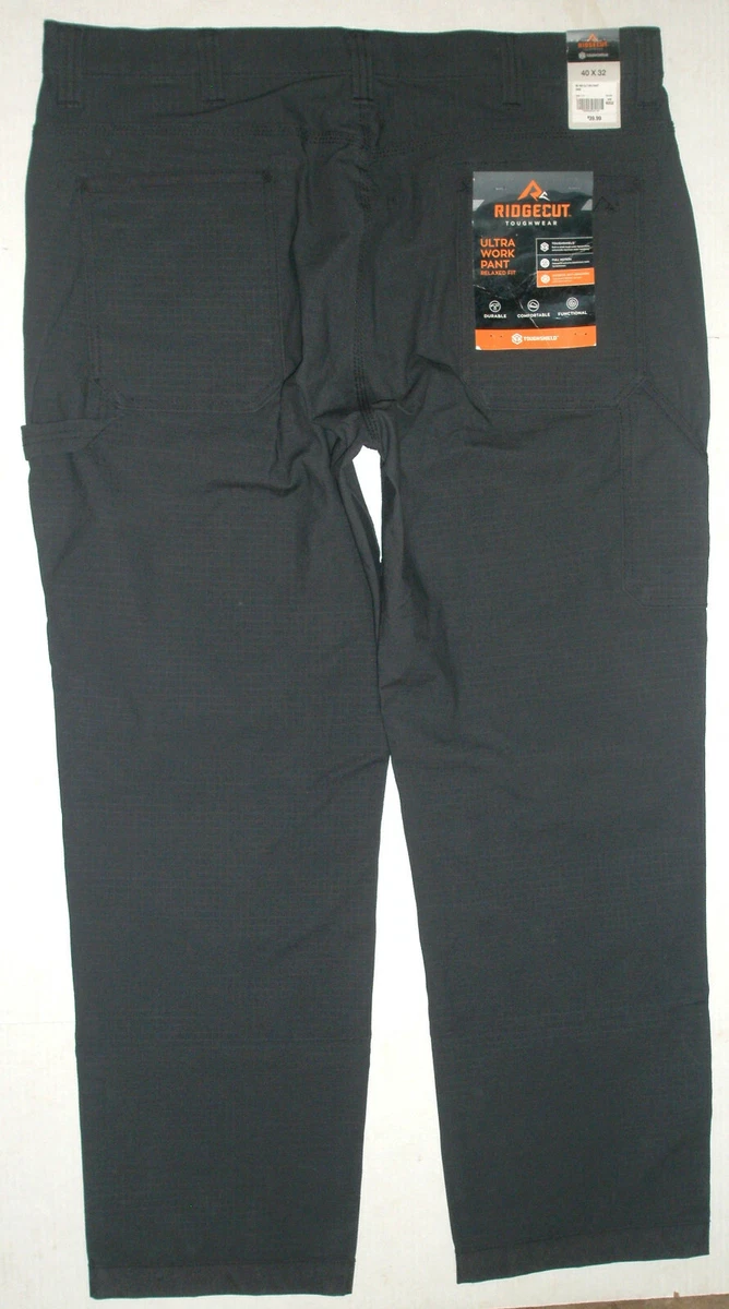 Ridgecut Toughwear Men s Gray Ultra Work Pants Relaxed Fit Size 40